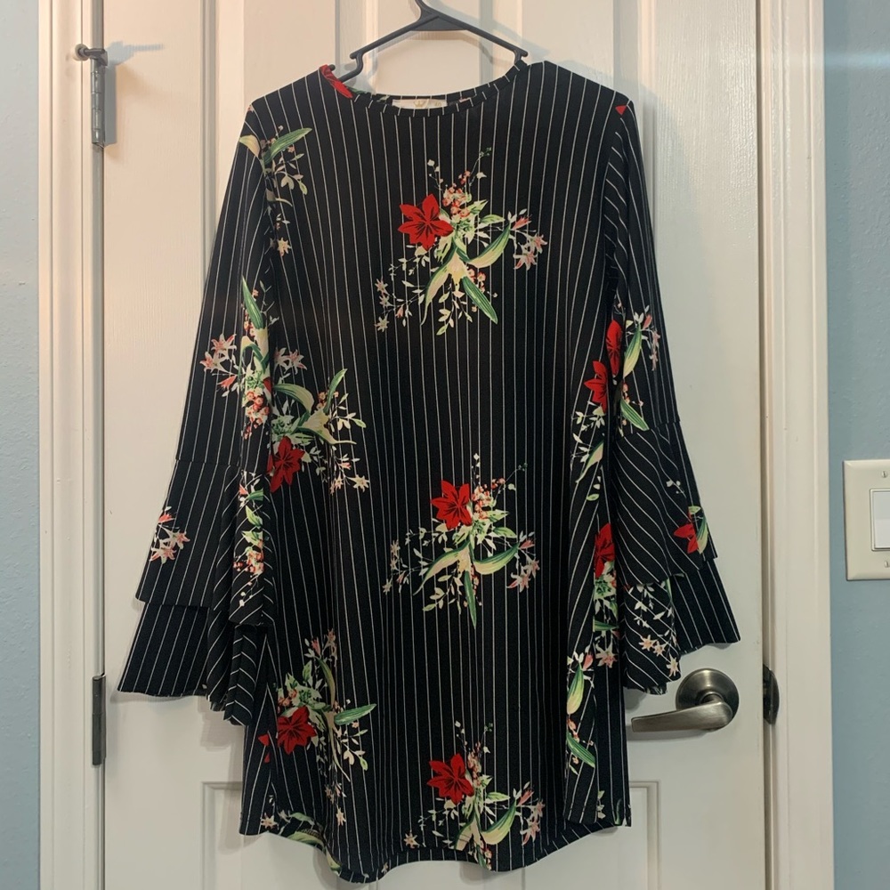 Floral long sleeve top/dress